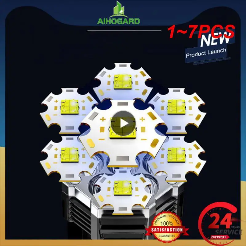 

1~7PCS High Power Led Flashlights Cob Side Light Lightweight Outdoor Lighting ABS Material 7LED Rechargeable Flashlight