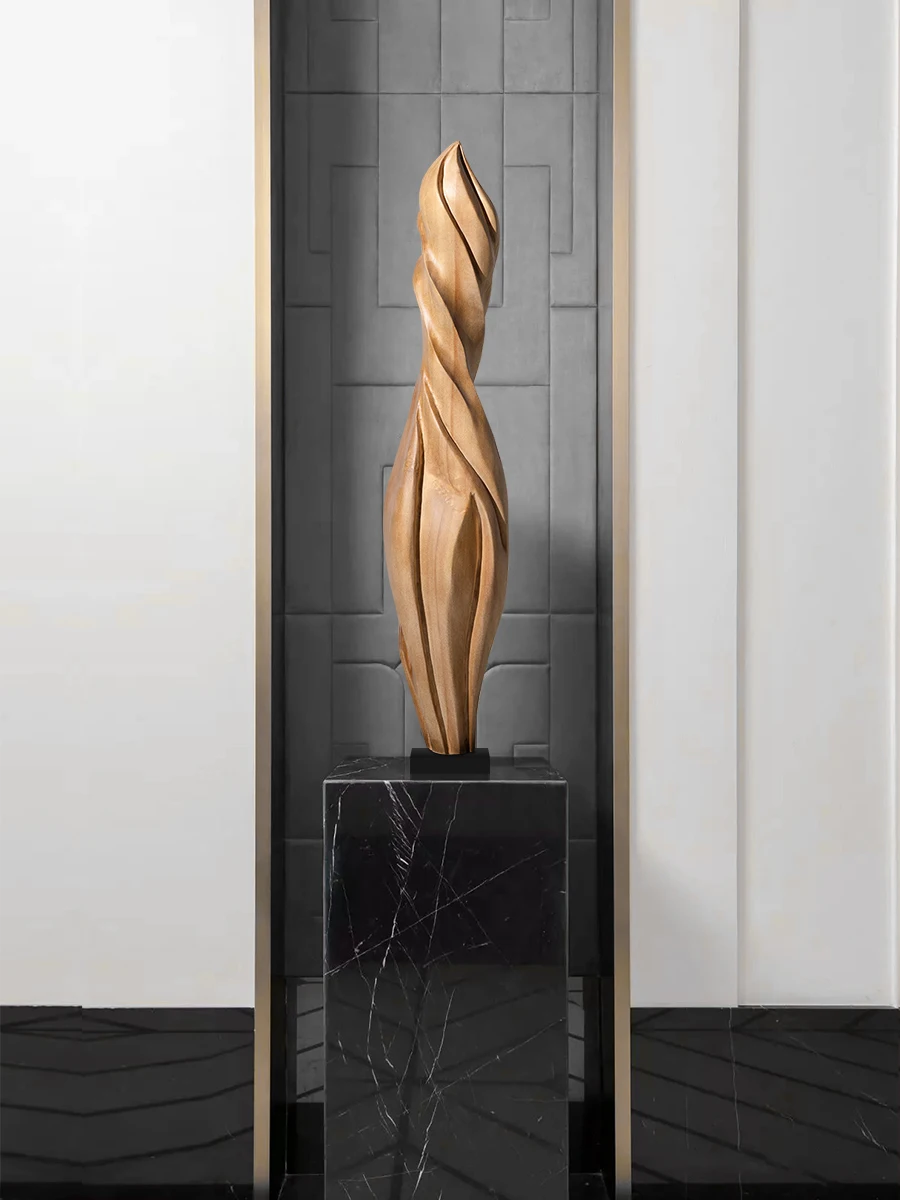 

Современные украшения для резьбы по дереву, украшения для комнаты, скульптура для вестибюля отеля, произведения искусства