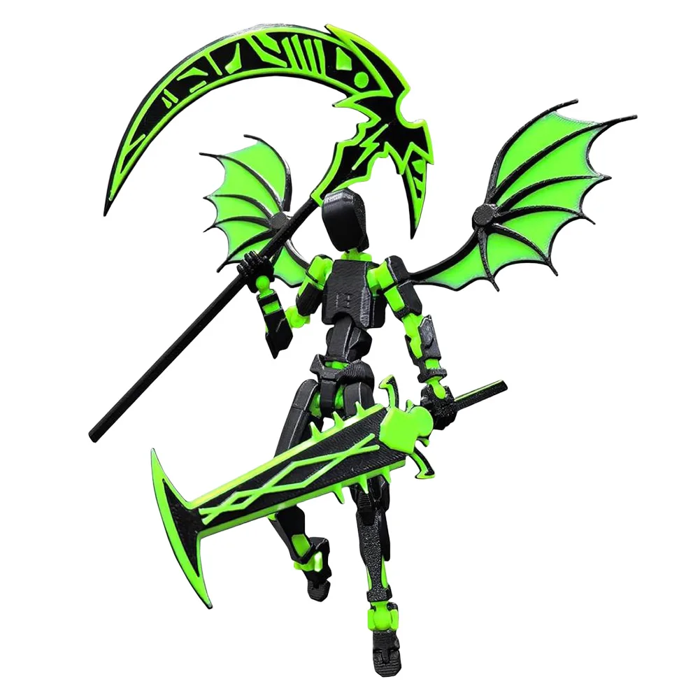 3D Printed Multi-Jointed Dummy Decorative Flexible Articulated Fidget Toy with 6 Pair Hands Articulated Model for Desktop Decor