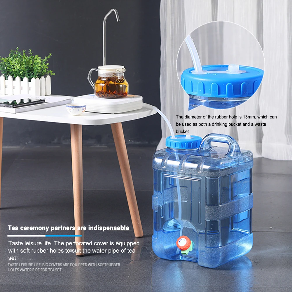 Water Carrier Tank 18/20/22L Food Grade Pure Water Canister Large-Capacity with Faucet Outdoor Accessories For Hiking Fishing