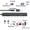 Aluminium 8 Ports USB 2.0/3.0/TYPE-C 3.1 HUB  TF SD Card Reader For Mobile hard drive   printer phone speaker mouse keyboard USB 5