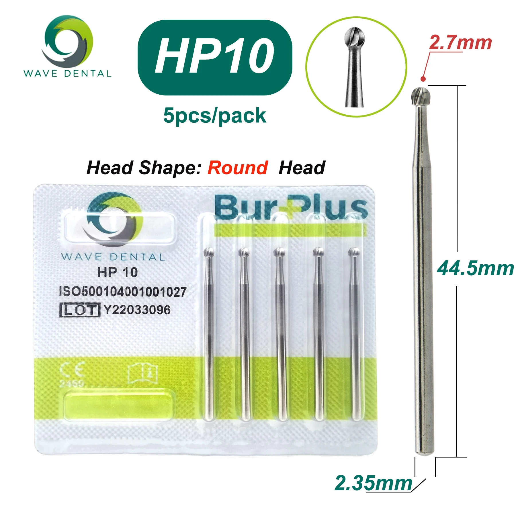 Welle Zahn bohrer runde Wolfram karbid bohrer Zahn bohrer für gerade Nase Kegel Handstück HP 0,5 bis 2,7mm 5 teile/paket – Detail 15