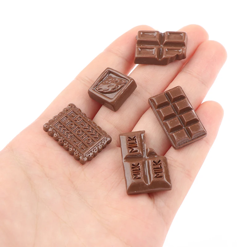 

10Pcs 1:12 Dollhouse Miniature Chocolate Snacks Model Food Accessories For Doll House Decor Kids Pretend Play Toys Gift