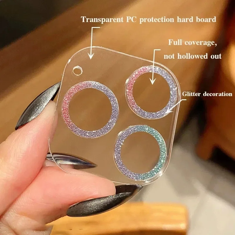 Bling Glitter Diamond Clear Camera Lens Protector Case