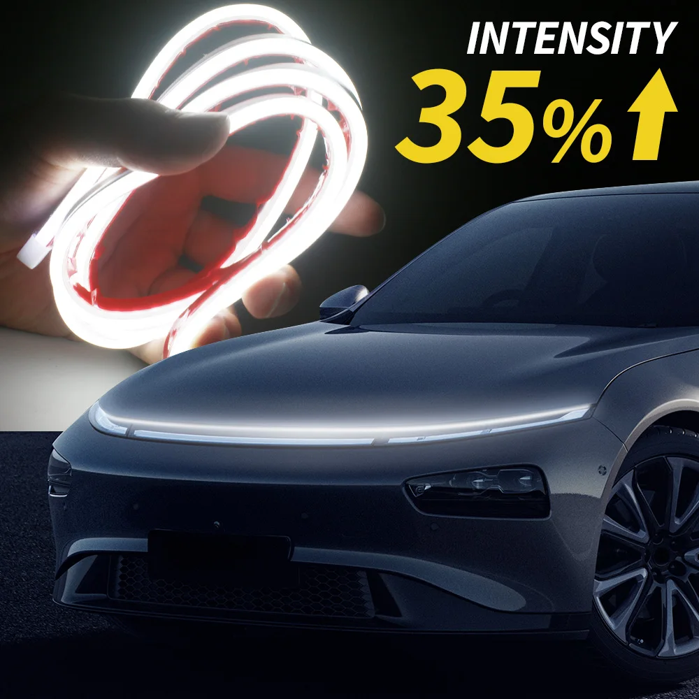 

XINFOK LED Car Hood Lights Strip Universal Auto Decorative Lamps Ambient Lights For Car Daytime Running Lights DRL 12