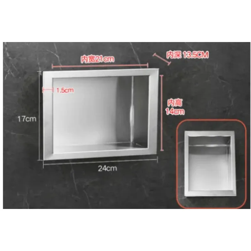 304 스테인리스 스틸 매트 블랙 벽 매립형 니치 호텔 매립형 블랙 샤워 니치 내장형 욕실 선반