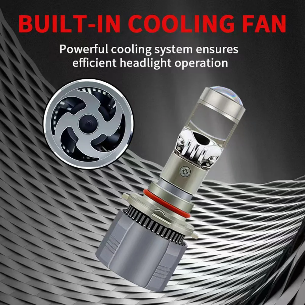 LED 미니 프로젝터 렌즈 Canbus 자동차 헤드라이트 전구, 6000K 램프, 12V 24V RHD LHD, 30000LM, H8, H11, H4, H7, 9005, HB3, 9006, HB4, 2 개