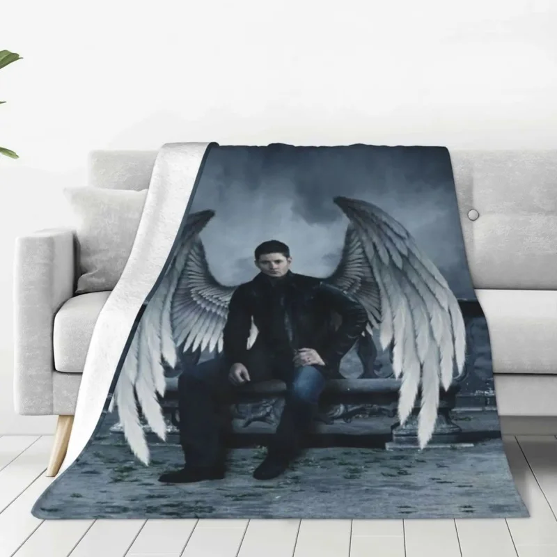 

Supernatural Horror Movie Blanket Magic Power Travel Flannel Throw Blanket Warm Soft Couch Chair Sofa Bed Design Bedspread Gift