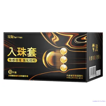 10pcs Thicken Condom With Beads Adult Sex Toys Time Delay Penis Sleeves For Men Latex Fama Enlarge Condoms Sex Supplies Shop 1