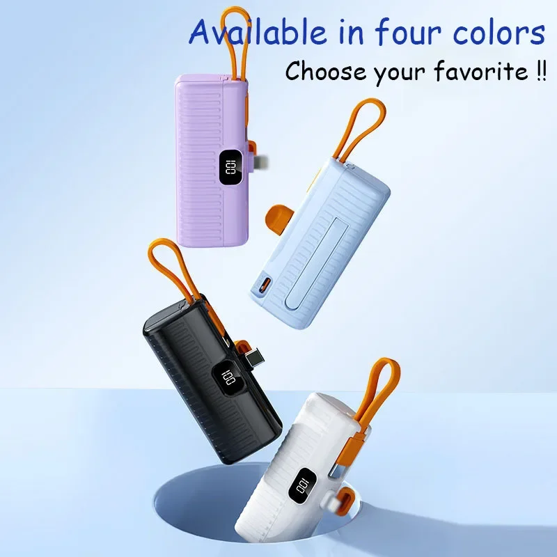 30000mAh Mini Power Bank Portable Capsule Fast Charging Multiple Ports Pocket Moblie Charging Supply With Cables Xiaomi power bank