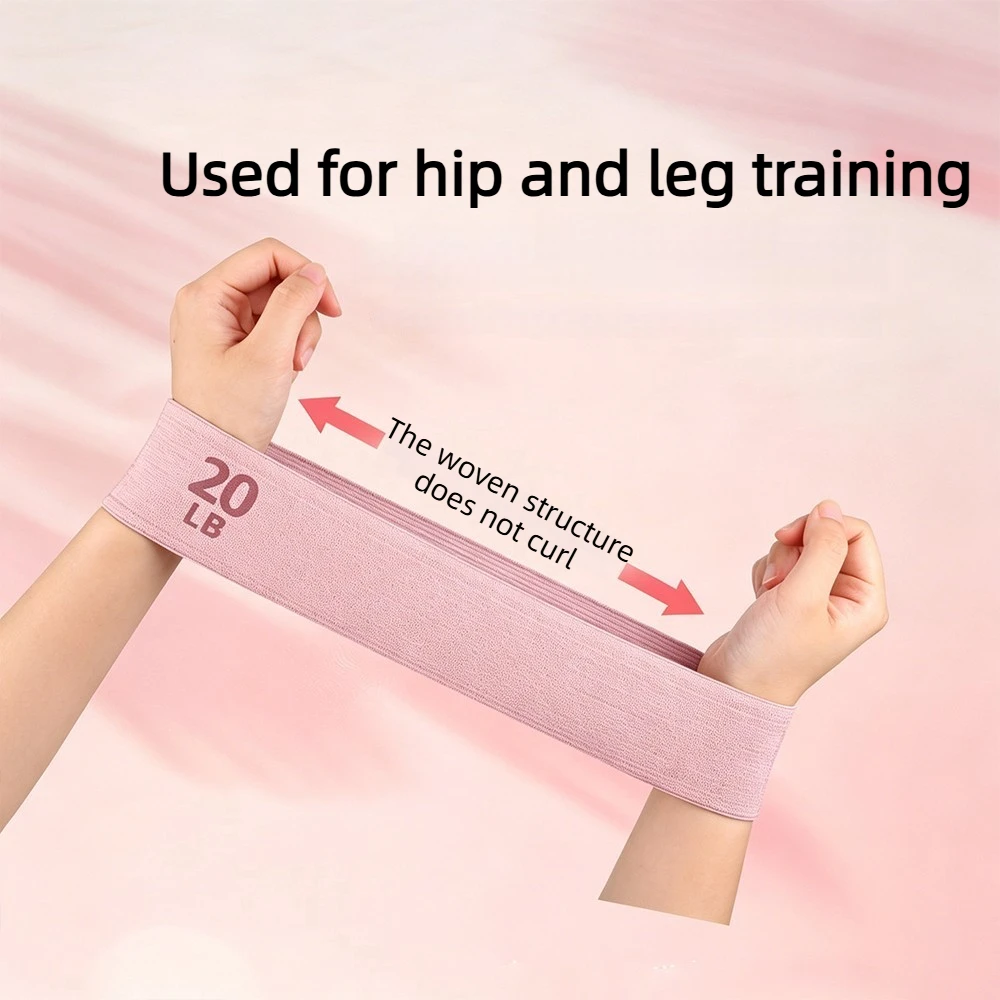 Enhanced Fitness Stretch Bands for Squats and Butt Exercises - 4 Level Resistance (20-90LBS)