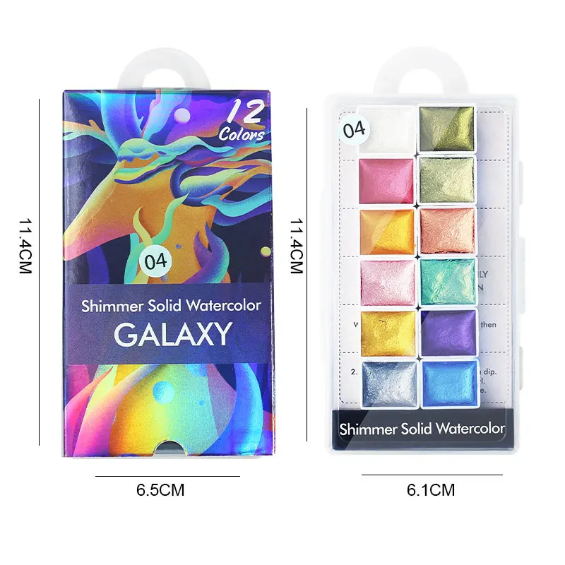 Nailco Solid Acquerello Paint Shimmer Pearl Per Nail Color Nail Decoration Pigment Glitter Acuaretas Holographic Aurora Nail Art