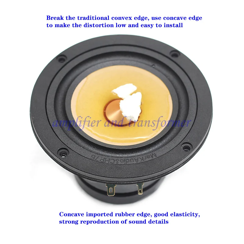 풀 레인지 스피커, 전력: 20W-40W, 임피던스: 4Ω/8Ω, 감도: 93dB, 5W 진공관 전력 증폭기에 적합, 4 인치