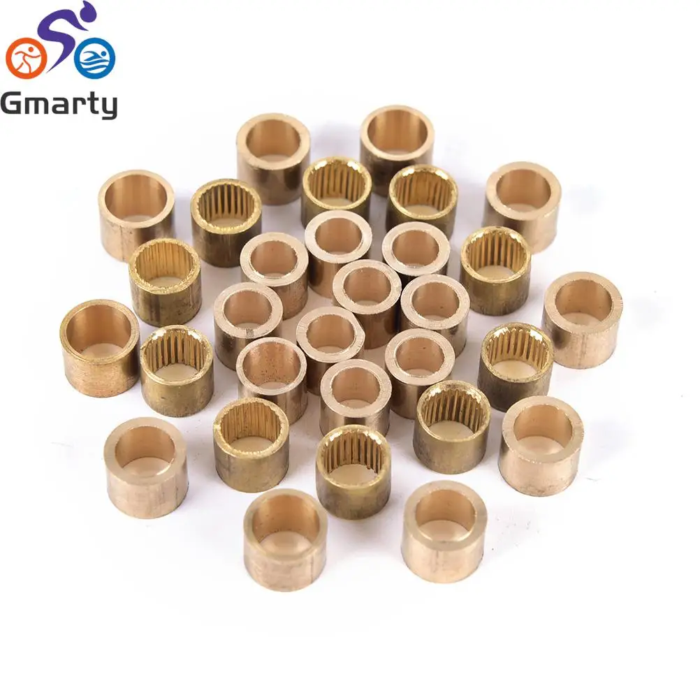 당구 스누커 구리 페룰, 황동 스누커 풀 큐 페룰, 큐 수리 도구 액세서리, 9mm 9.5mm 10mm, 로트당 10 개