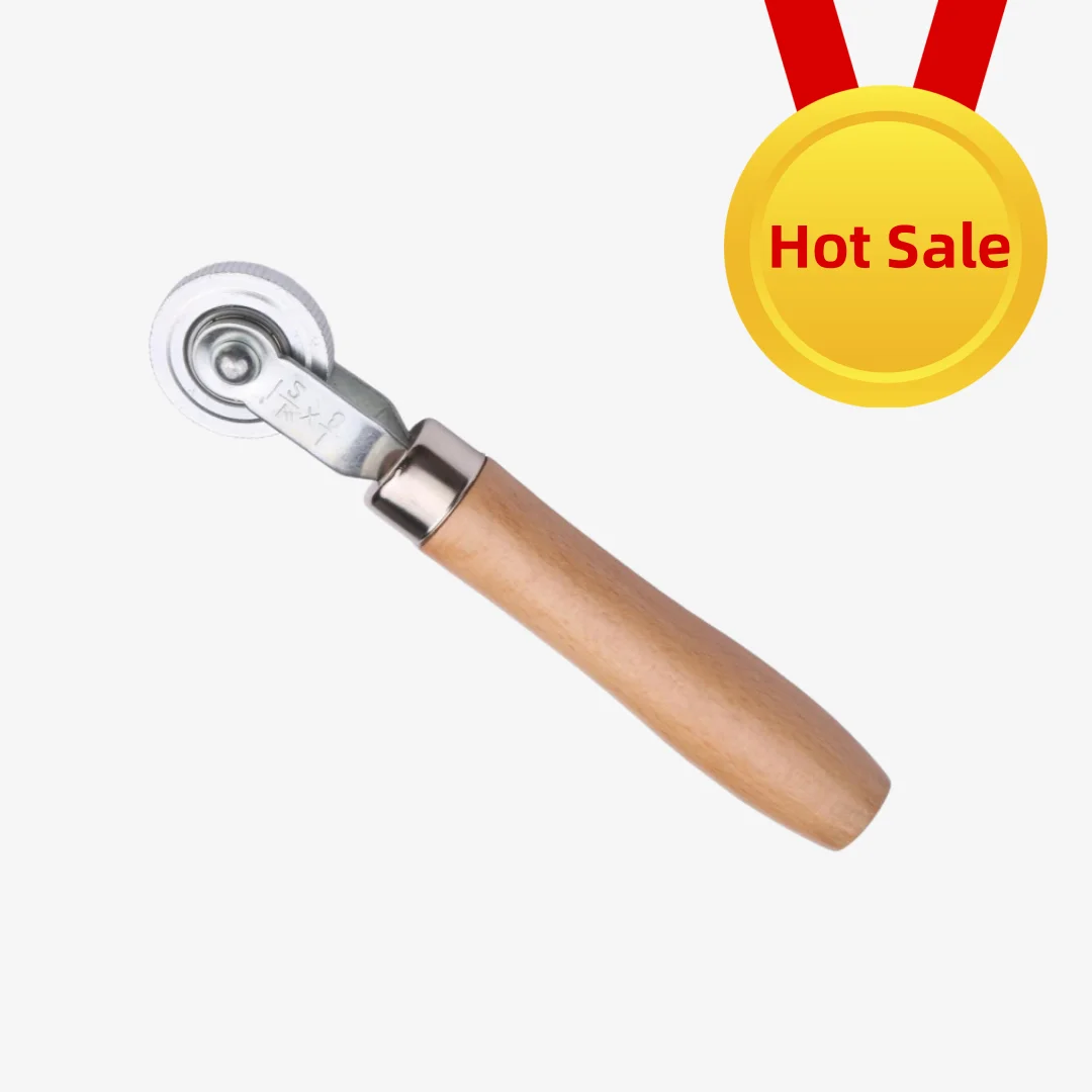 

Tire Flat Roller Smooth Rolling Stable Wood Handle Anti Corrosion Tire Patch Roller for Workshop