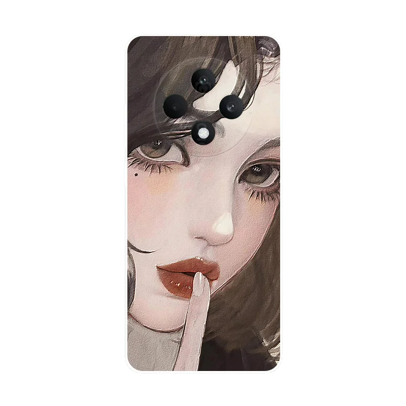 Flower Cat Painted Soft Silicone Case - Stylish Protective Cover