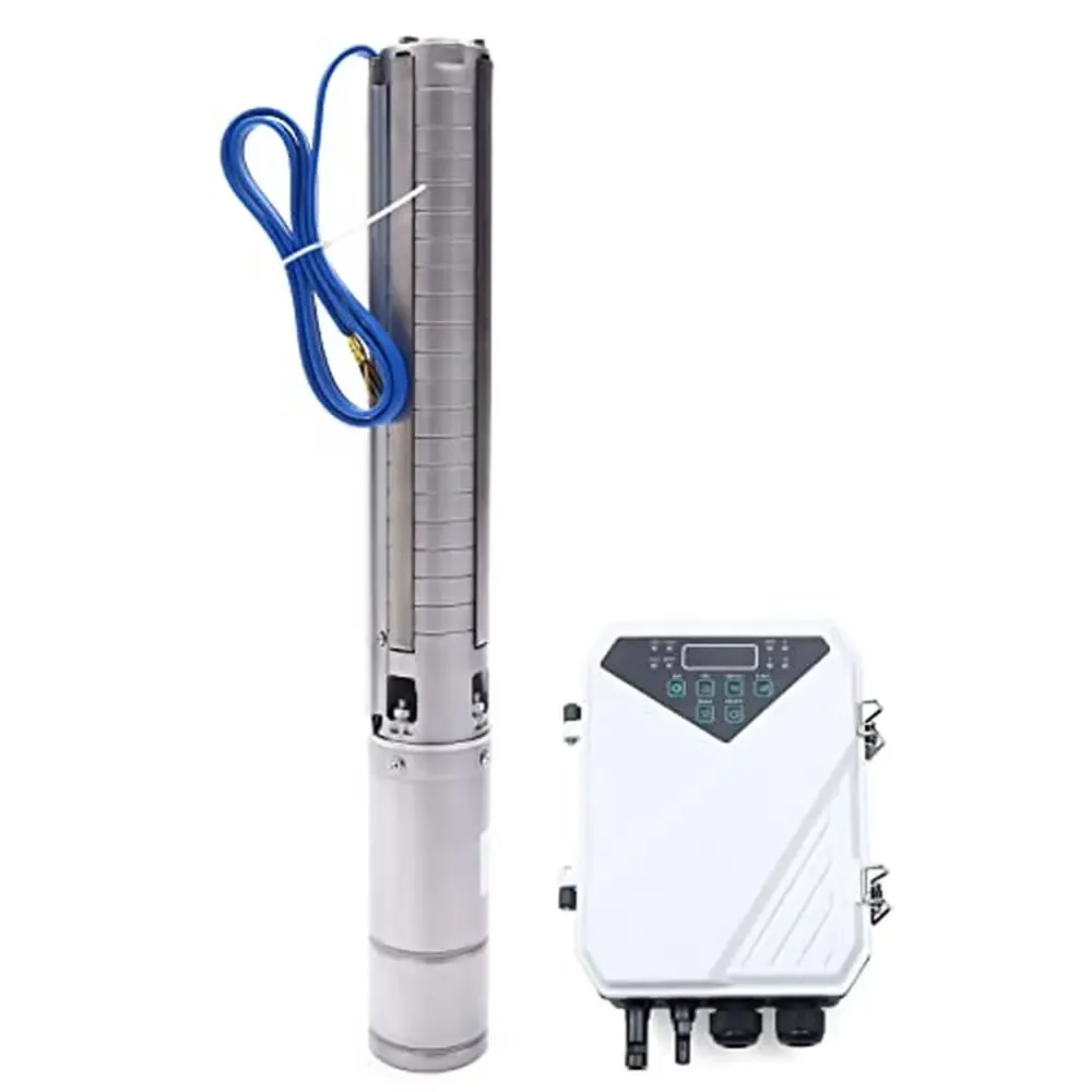Solar Stainless Steel Submersible Pump 4 Inch 110V DC Deep Well Water Pump Farm Irrigation