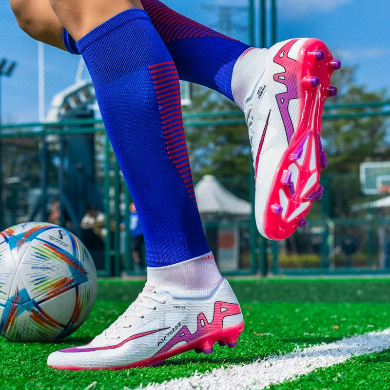 Soccer Shoes TF/FG Breathable Outdoor Sports Grass Outsole Non-Slip Teenagers Unisex Size 35-45 football shoes