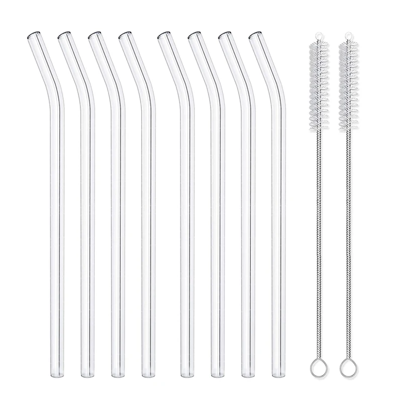 8 bent straws