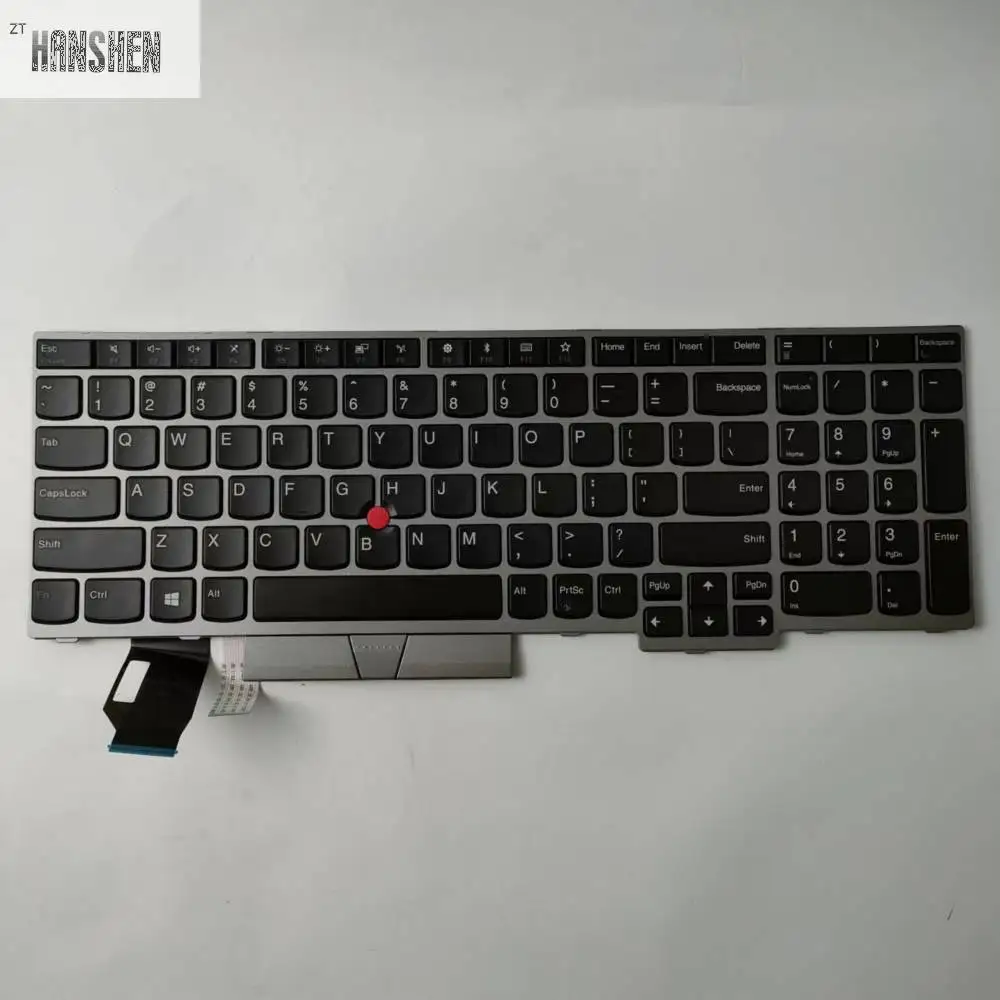 Hanshen Nuova Tastiera Americana Per Laptop Per Lenovo Thinkpad E580 E585 E590 E595 T590 P53S L580 L590 P52 P72 P53 P73 Nero