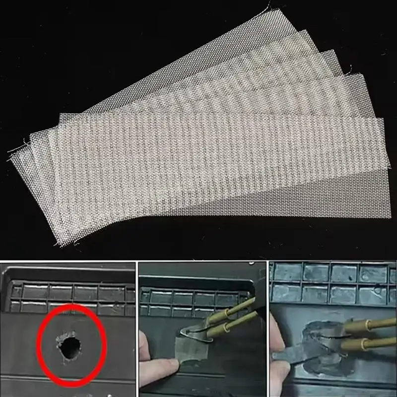10Pcs 20x15cm 스테인레스 스틸 메쉬 자동차 범퍼 수리 패치 균열 구멍 용접 와이어 네트 가드