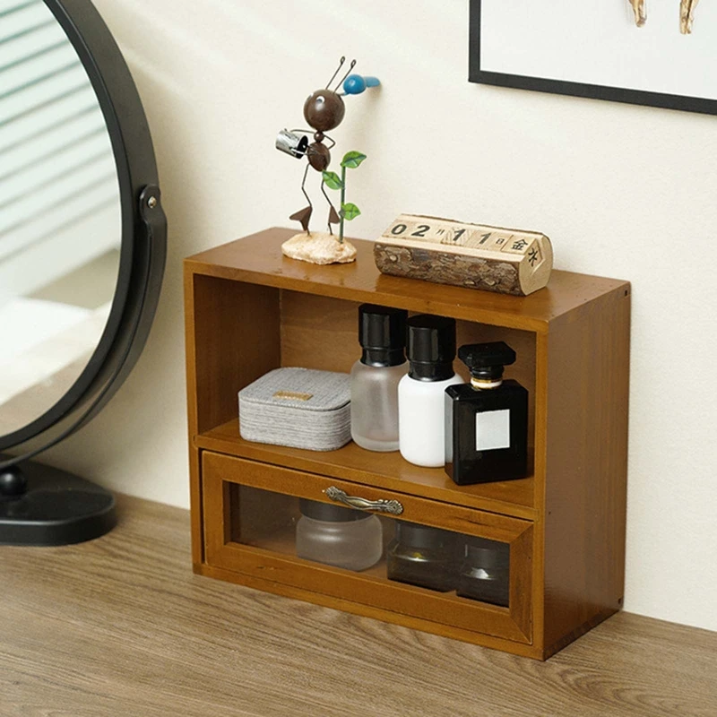 

Jewelry Organizer Box Large Storage Case with 1 Drawer for Necklaces Earrings Rings Bracelets Watches Present for Women