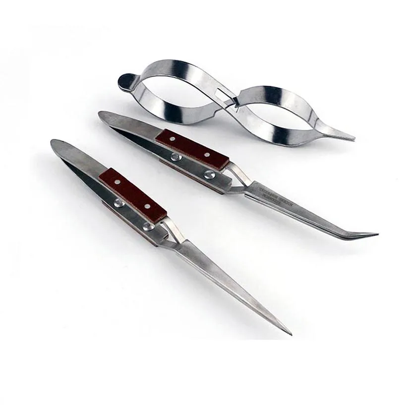 Jewelry Soldering Tweezers Straight Curved Tip Selflock Welding Tweezer