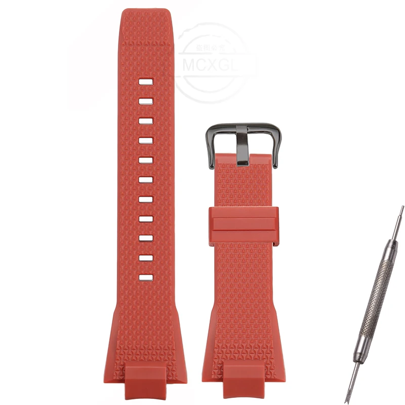 Durable Rubber Replacement Strap for Men's Sports Watches – Waterproof Resin Bracelet