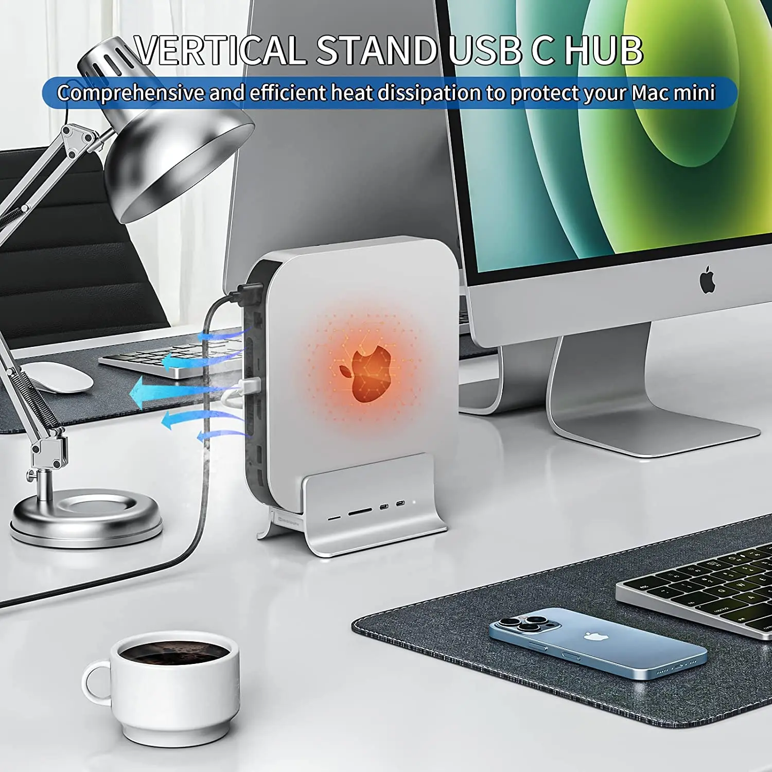 Minisopuru USB C  Type C-USB C 3.2 10Gbps TF&SD Ʈ  M.2 NVMe/SATA SSD(Ե ) 5 in 1 Mac Mini ĵ  ŷ ̼ Mac