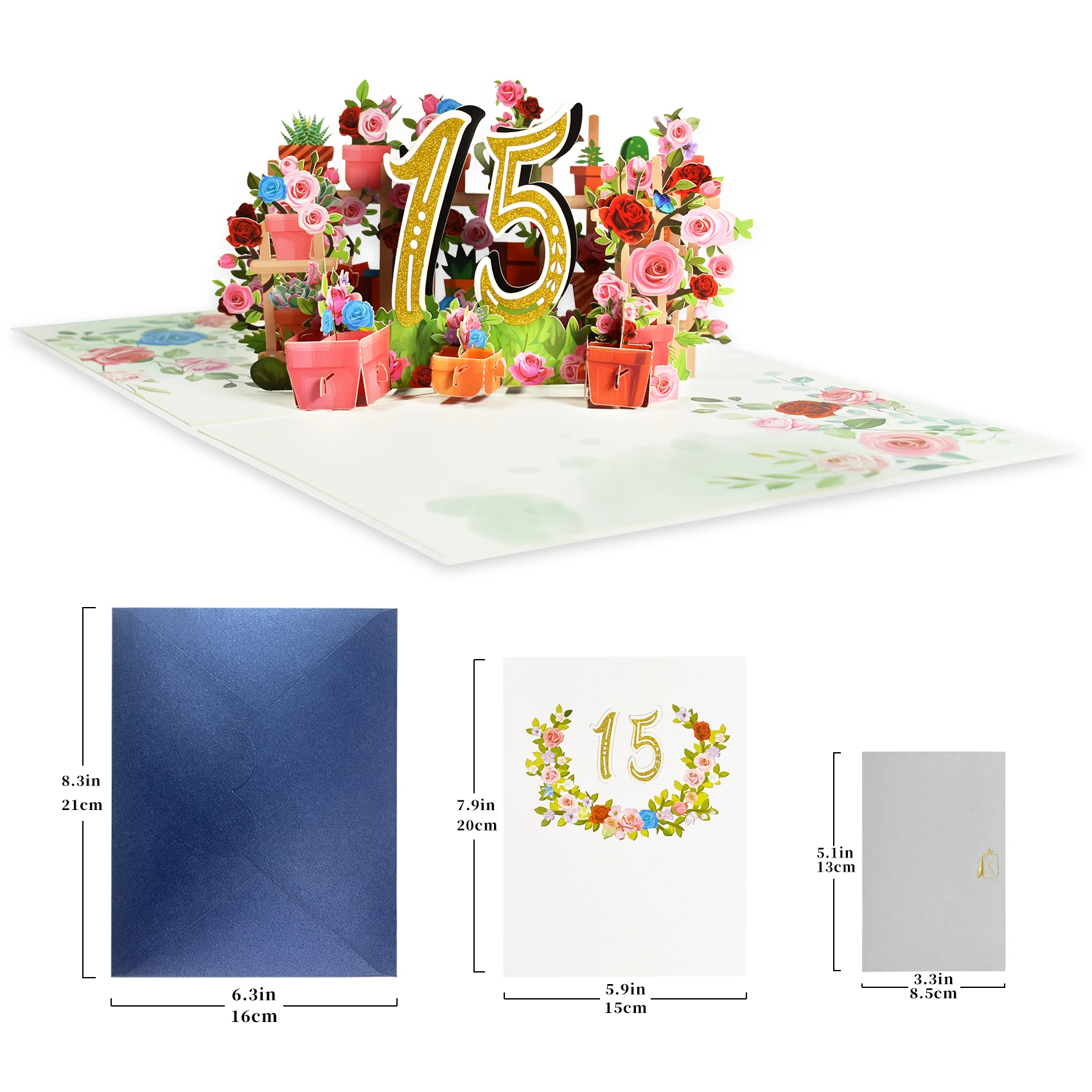 CARTES 3D DE Saint-Valentin, Carte De Fleurs D'anniversaire Pour