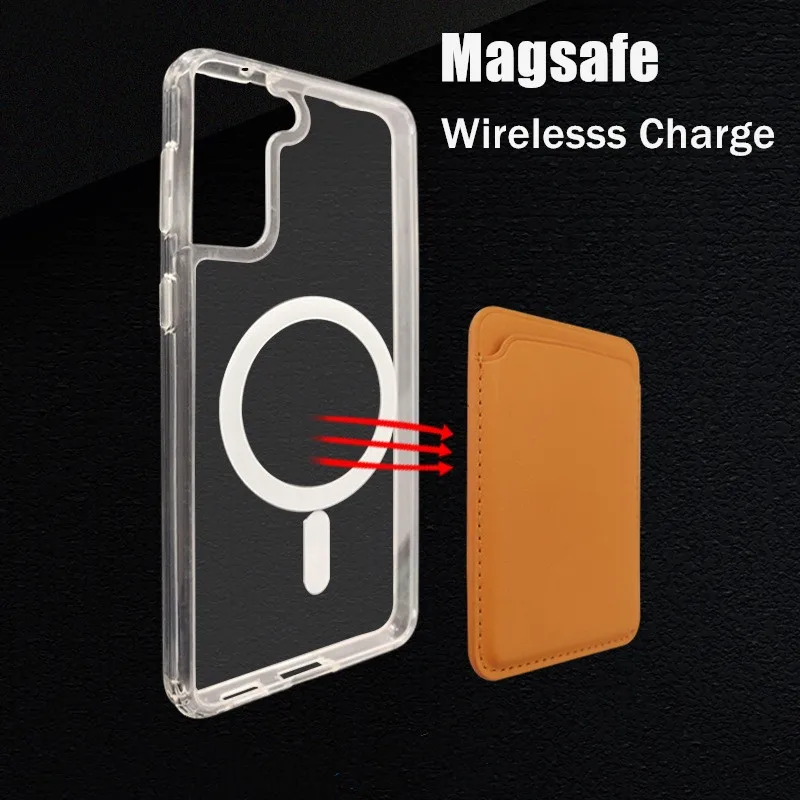 Transparent Magsafe Cases For Samsung S22 S21 S20 Ultra Shockproof