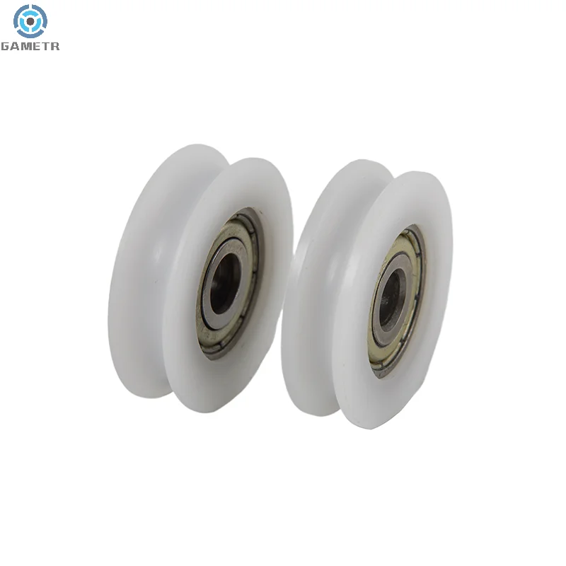 U Groove 625 Round Pulley Ball Bearing Wheel Roller For Door Windows Shower Pulleys Drawer POM Guide Wheel