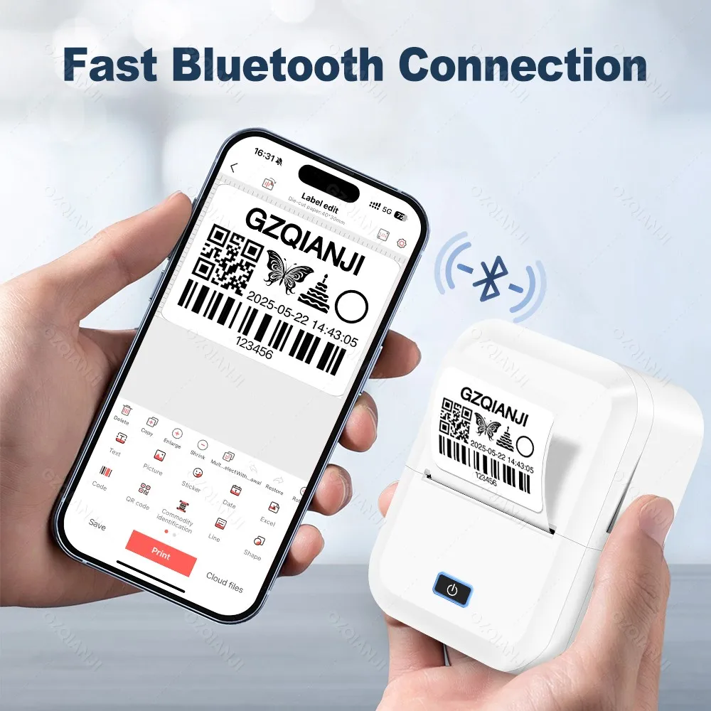 Marklife X2 Pocket Portable Thermal Label Maker Sticker Photo Bluetooth Printer Self-adhesive Labeling Machine Impresoras