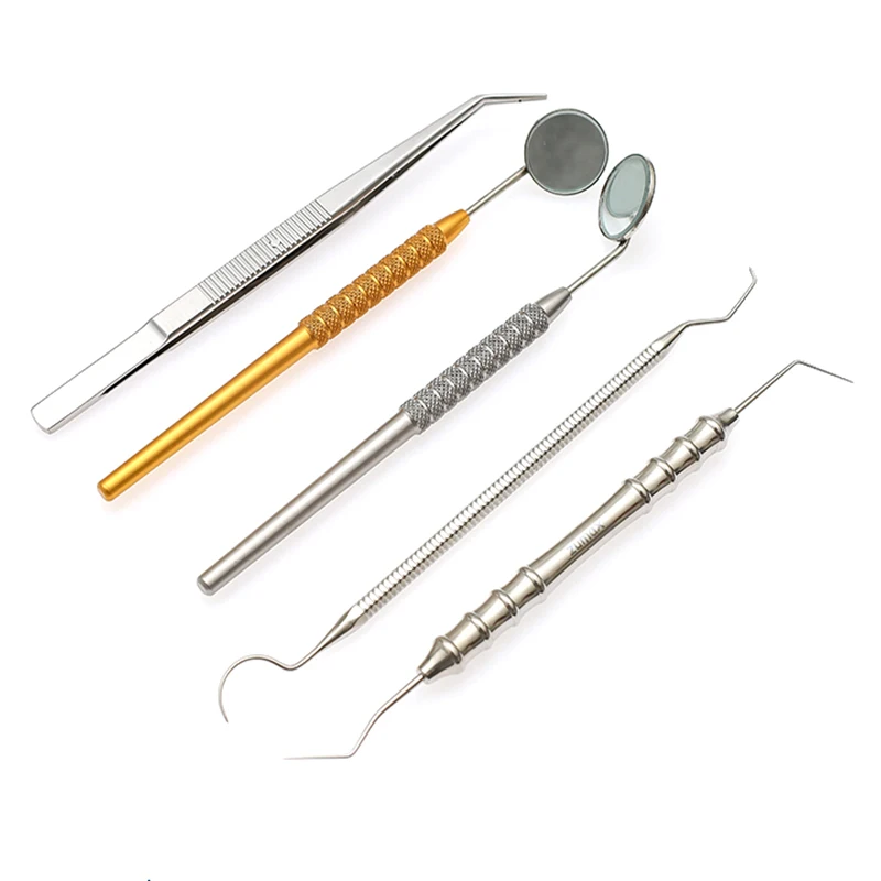 

Stainless Steel Mouth Mirror Bent Forceps Inspection Tool Endoscope