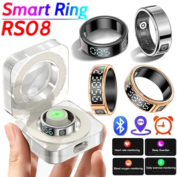 RS08 Smart Ring 5ATM Waterproof Health Fitness Rings Multi-sport Modes Heart Rate Blood Oxygen Sleep Monitoring for Android iOS 2