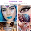 9 Pack Body Glitter Gel Face Hair Nail Lip Glitter Gel Lasting Sparkling Liquid Eye Shadow For Festival Party Glitter Bar Makeup 4