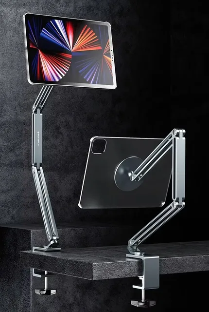 Magnetic Aluminum Arm Adjustable Rotate Tablet Holder Magnetic Aluminum Arm Adjustable Rotate Tablet Holder