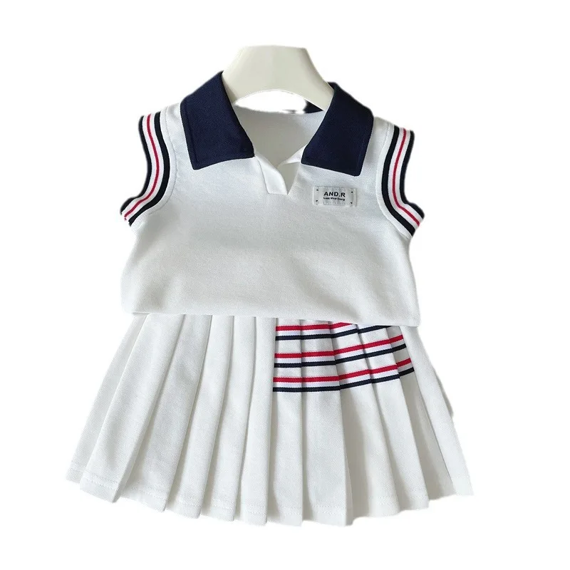 Girls College Style Polo & Skirt Set 5