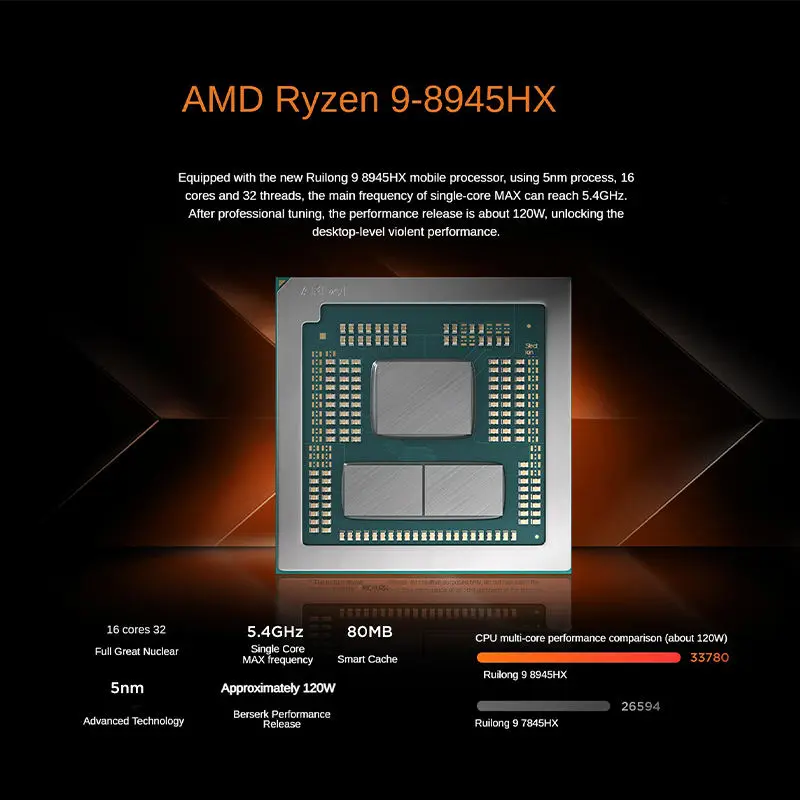 Lenovo Lecoo Battle 7000 2025 Gaming Laptop AMD Ryzen 9 8945 HX GEFORCE RTX 5070 5060 32G+1T 16inch 180Hz HDR 100% sRGB Computer 2