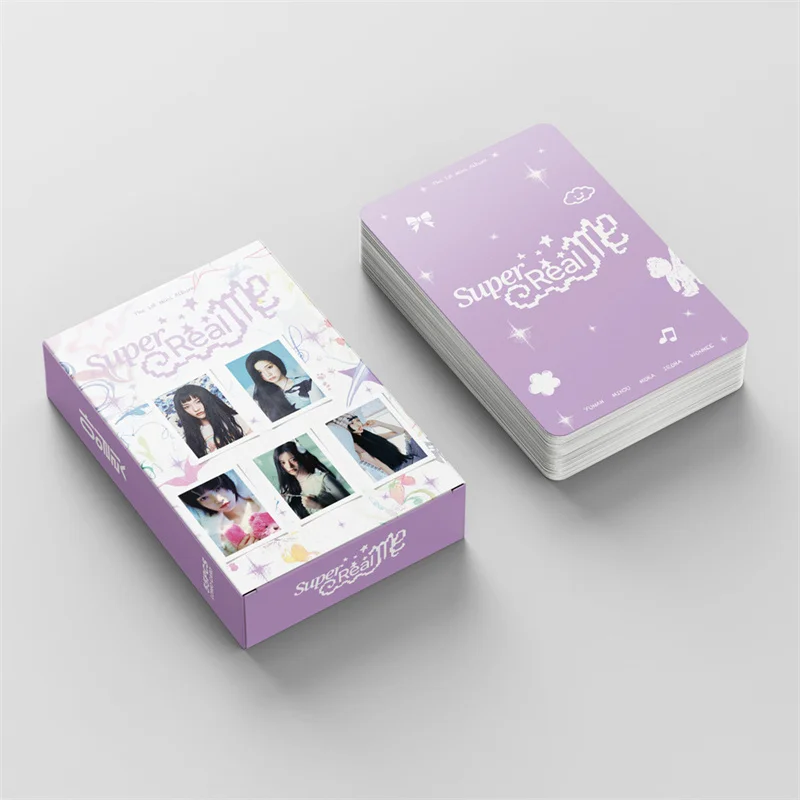 Lomo Cards 55pcs/set KPOP New Girl Group ILLIT Album 1st Mini Album SUPER REAL ME LOMO Card WONHEE MINJU IROHA YUNAH Postcard Photo Card