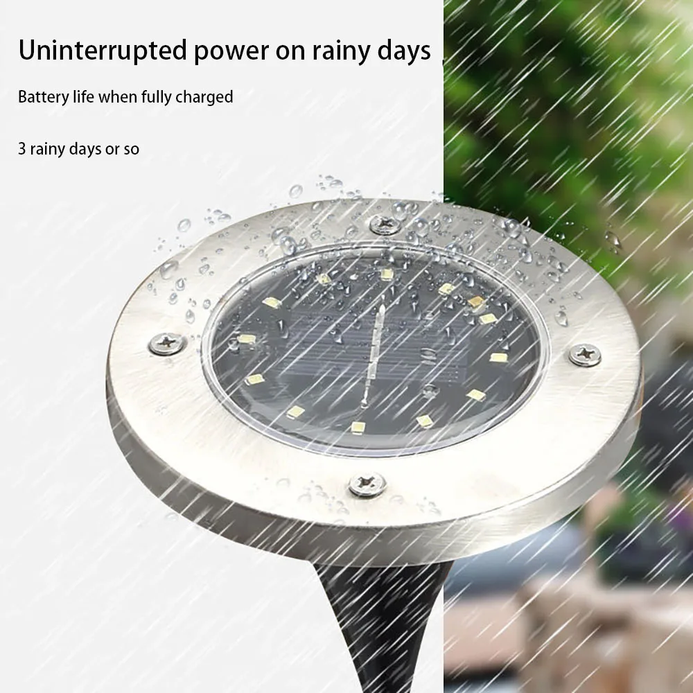 Solar Floor Lamp Exterior Terrace Floor Garden Light lighting Waterproof Stairs Outdoor Recessed Spot Flooring Underground Light led underground light