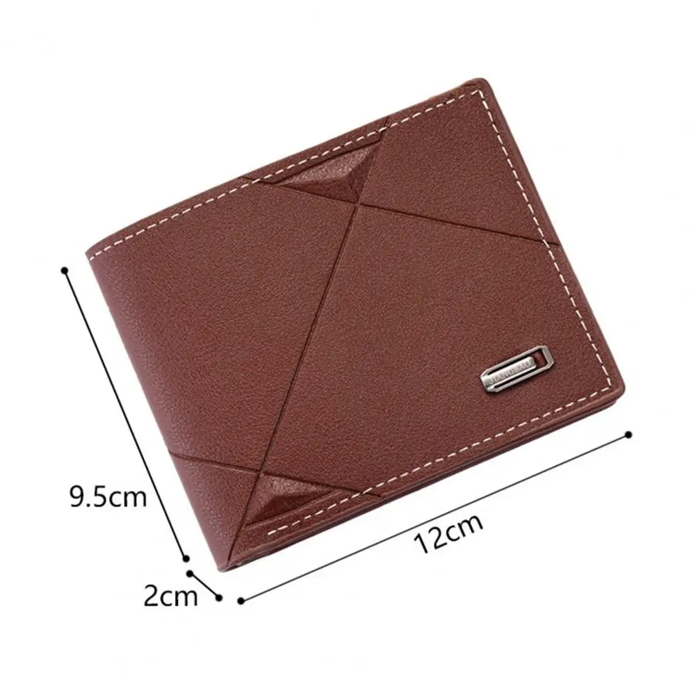 Geometric Pattern Pu Portable Ultra-Thin Minimalist 6-Card Holder