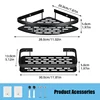 Bathroom Shelf Aluminum Alloy Shampoo Storage Rack Without Drilling Wall Mounted Shower Corner Shelves Bathroom Accessories 5
