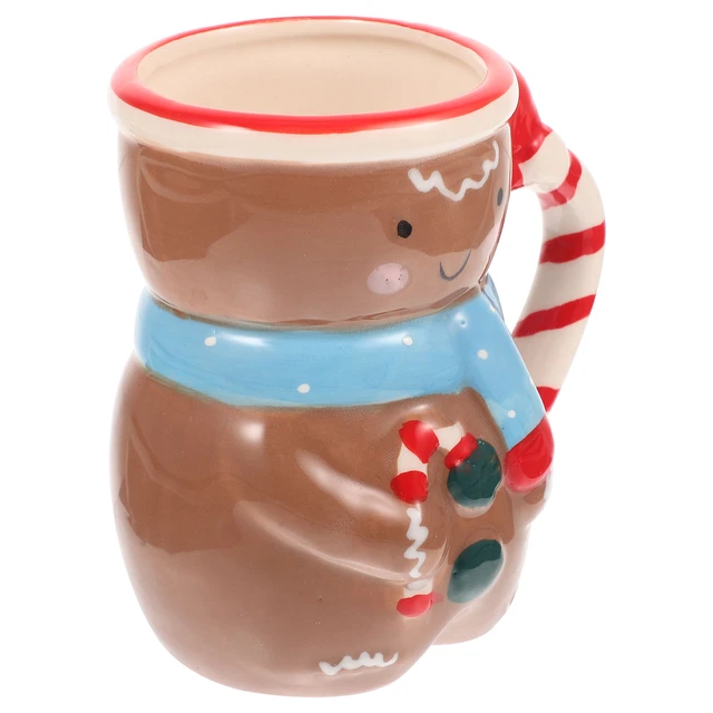 Holiday Tumbler Cup with Handle Gingerbread