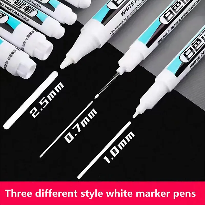 New23PCSPermanentMarkerWaterproofArtWhitePenWashingPaint