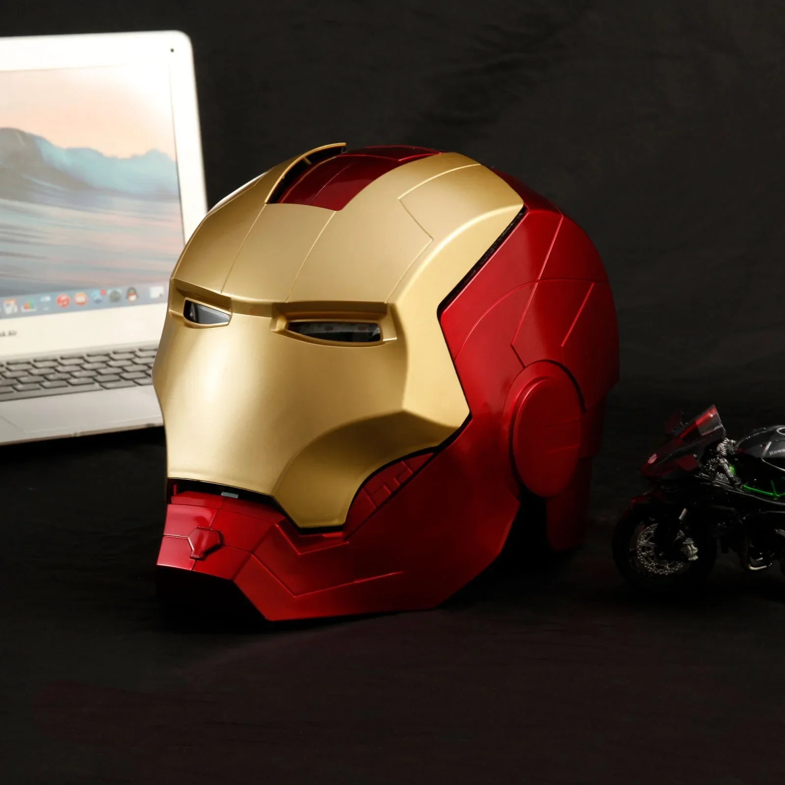 

Cosplay 1:1 Новинка Marvel Мстители Железный человек Шлем фото Светодиодная лампа из ПВХ экшн-фигурка игрушки подарок для детей и взрослых
