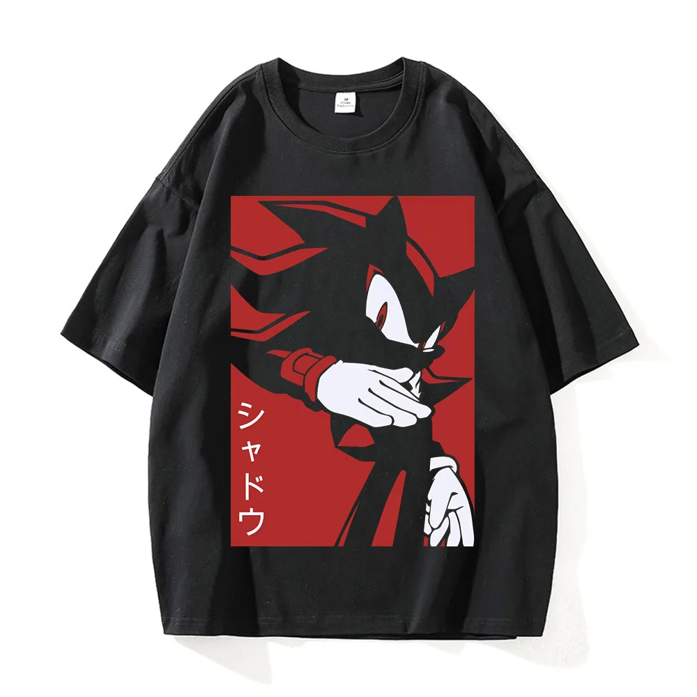 Shadow Hedgehog T Shirt Men Retro Vintage Graphic Tees Men Harajuku Cotton Casual Short Sleeve Tshirt Tops Unisex Male 5