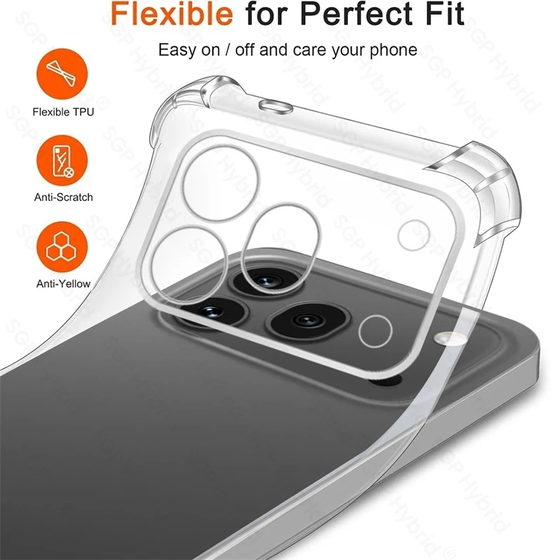 Enhanced Crystal Clear Silicone Shockproof Case for Honer Honar 600/600Pro