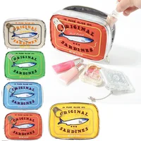 Cute Cosmetic Bag Sardines Cans Shape Funny Packages Creative Portable Toiletry Bag Fashion Zipper Small Soft Makeup Bags 1