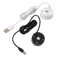 Mist Maker Fogger Mist Maker USB Colorful LED Lights 5V  Sound Fountain Atomizer for Pond Rockery Fish  Sink Mist Maker 1